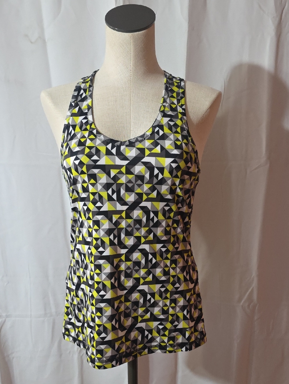 Everlast Yellow, Black & Gray Geometric Racerback Tank